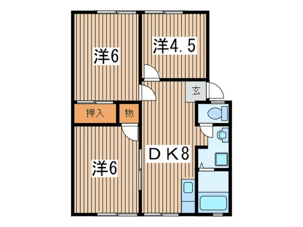 コ－ポこすもすＡの物件間取画像